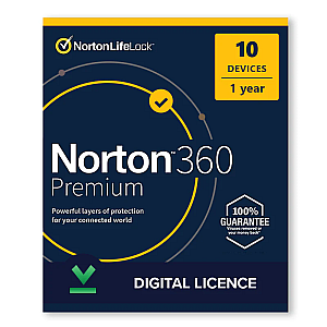 NORTON 360 PEMIUM 1 USER, 10 Device, 1 YEAR, NON-SUBSCRIPTION NORTON 360 PEMIUM 1 USER, 10 Device, 1 YEAR, NON-SUBSCRIPTION