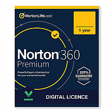 NORTON 360 PEMIUM 1 USER, 1 YEAR, NON-SUBSCRIPTION