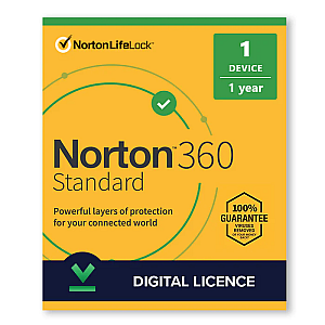Norton 360 Standard 1 Vartotojas, 1 įrenginys, 1 metų licencija Norton 360 Standard 1 Vartotojas, 1 įrenginys, 1 metų licencija