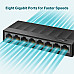TP-LINK LiteWave 8-Port Gigabit Desktop Switch 8 Gigabit RJ45 Ports Desktop Plastic Case TP-LINK LiteWave 8-Port Gigabit Desktop Switch 8 Gigabit RJ45 Ports Desktop Plastic Case
