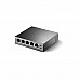TP-LINK 5-Port 10/100Mbps Desktop Switch with 4-Port PoE 5 10/100Mbps RJ45 ports including 4 PoE ports 58W PoE Power sup. steel case