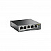 TP-LINK 5-Port 10/100Mbps Desktop Switch with 4-Port PoE 5 10/100Mbps RJ45 ports including 4 PoE ports 58W PoE Power sup. steel case TP-LINK 5-Port 10/100Mbps Desktop Switch with 4-Port PoE 5 10/100Mbps RJ45 ports including 4 PoE ports 58W PoE Power sup. steel case