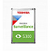 TOSHIBA S300 Surveillance HDD 4TB 3.5inch SATA 5400rpm 256MB 24/7 3yr BULK