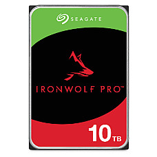 SEAGATE Ironwolf PRO Enterprise NAS HDD 10TB 7200rpm 6Gb/s SATA 256MB cache 8.9cm 3.5inch 24x7 for NAS & RAID Rackmount Systeme BLK