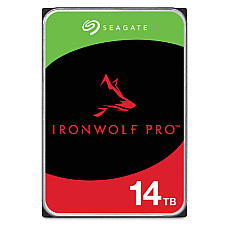 SEAGATE Ironwolf PRO Enterprise NAS HDD 14TB 7200rpm 6Gb/s SATA 256MB cache 8.9cm 3.5inch 24x7 for NAS & RAID Rackmount Systeme BLK