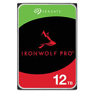 SEAGATE Ironwolf PRO Enterprise NAS HDD 12TB 7200rpm 6Gb/s SATA 256MB cache 8.9cm 3.5inch 24x7 for NAS & RAID Rackmount Systeme BLK