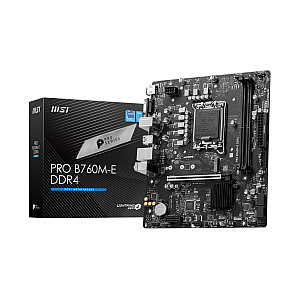 MSI PRO B760M-E DDR4 LGA1700 mATX MB DDR4 PCIe x16 4xSATA