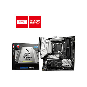 MSI MAG B760M MORTAR WIFI DDR4 LGA1700 mATX MB 2xPCIe x16 4xSATA