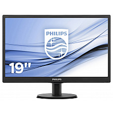 PHILIPS 193V5LSB2 Ecran LED 19p 16/9 VGA 1366x768 200cd/m2 5ms pied inclinable