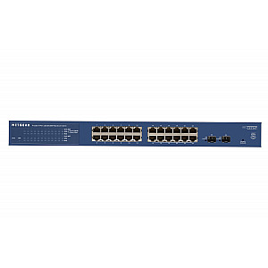 NETGEAR GS724T-400EUS ProSafe  - Switch - Managed - 24 x 10/100/1000 + 2 x shared SFP - desktop