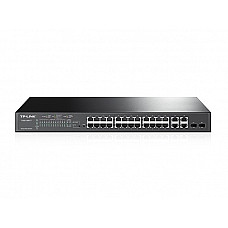 TP-LINK TL-SL2428P Smart Switch 24 PoE+ 10/100Mbps + 4 Gigabit RJ45 + 2 Combo SFP Slots 250W budget