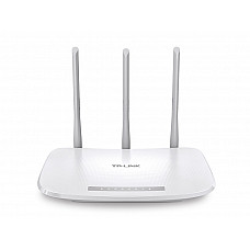 TP-LINK N300 Wi-Fi Router 802.11b/g/n 2T2R 300Mbps at 2.4GHz 5x10/100M Ports 3x5dBi fixed antennas  Wireless On/Off WPS