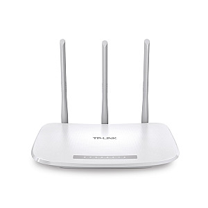 TP-LINK N300 Wi-Fi Router 802.11b/g/n 2T2R 300Mbps at 2.4GHz 5x10/100M Ports 3x5dBi fixed antennas  Wireless On/Off WPS