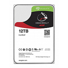 SEAGATE NAS HDD 12TB IronWolf 7200rpm 6Gb/s SATA 64MB cache 8.9cm 3.5inch 24x7 for NAS and RAID Rackmount Systeme BLK