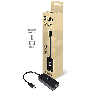 CLUB 3D USB TYPE C 3.1 GEN 1 TO RJ45 2.5GB ETHERNET ADAPTER CLUB 3D USB TYPE C 3.1 GEN 1 TO RJ45 2.5GB ETHERNET ADAPTER