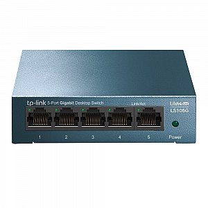 TP-LINK LiteWave 5-Port Gigabit Desktop Switch 5 Gigabit RJ45 Ports Desktop Steel Case TP-LINK LiteWave 5-Port Gigabit Desktop Switch 5 Gigabit RJ45 Ports Desktop Steel Case