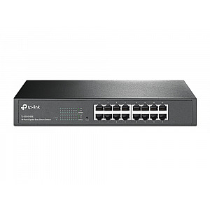 TP-LINK 16-Port Gigabit Easy Smart Switc 16 10/100/1000Mbps RJ45 ports, MTU/Port/Tag-based VLAN, QoS, IGMP Snooping TP-LINK 16-Port Gigabit Easy Smart Switc 16 10/100/1000Mbps RJ45 ports, MTU/Port/Tag-based VLAN, QoS, IGMP Snooping