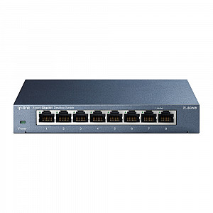 TP-LINK 8-port Metal Gigabit Switch 5 10/100/1000M RJ45 ports supports GMP Snooping IEEE 802.1p QoS Plug and Play metal case