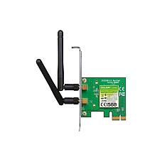TP-LINK 300MBit/s WLAN-N PCI Express-Adapter Atheros-Chipsatz 2T2R 2,4GHz 802.11b/g/n 2 removeable antennas