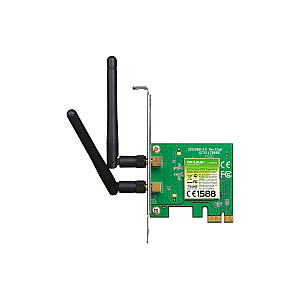 TP-LINK 300MBit/s WLAN-N PCI Express-Adapter Atheros-Chipsatz 2T2R 2,4GHz 802.11b/g/n 2 removeable antennas TP-LINK 300MBit/s WLAN-N PCI Express-Adapter Atheros-Chipsatz 2T2R 2,4GHz 802.11b/g/n 2 removeable antennas