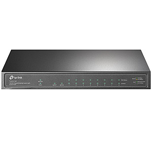 TP-LINK 10-Port Gigabit PoE+ Switch 8 Gigabit PoE+ Ports 1 Gigabit RJ45 Ports and 1 Gigabit SFP Slots 802.3at/af 63W PoE Power TP-LINK 10-Port Gigabit PoE+ Switch 8 Gigabit PoE+ Ports 1 Gigabit RJ45 Ports and 1 Gigabit SFP Slots 802.3at/af 63W PoE Power