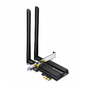 TP-LINK Archer TX50E AX3000 Wi-Fi 6 PCI Express Adapter Bluetooth 5.0 MU-MIMO 2x High Gain ext. antennas OFDMA TP-LINK Archer TX50E AX3000 Wi-Fi 6 PCI Express Adapter Bluetooth 5.0 MU-MIMO 2x High Gain ext. antennas OFDMA