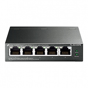 TP-LINK 5-Port Gigabit Easy Smart Switch with 4-Port PoE+ TP-LINK 5-Port Gigabit Easy Smart Switch with 4-Port PoE+