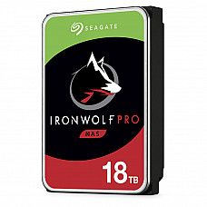 SEAGATE Ironwolf PRO Enterprise NAS HDD 18TB 7200rpm 6Gb/s SATA 256MBcache 3.5inch 24x7 for NAS and RAID Rackmount systems BLK