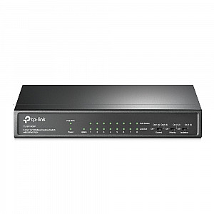 TP-LINK TL-SF1009P PoE+ Switch 8x 10/100Mbps PoE+ + 1x RJ45 10/100 Non-PoE 65W 802.3at/af Desktop Steel Case TP-LINK TL-SF1009P PoE+ Switch 8x 10/100Mbps PoE+ + 1x RJ45 10/100 Non-PoE 65W 802.3at/af Desktop Steel Case