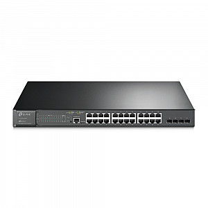 TP-LINK JetStream 28-Port Gigabit L2+ Managed Switch with 24-Port PoE+ TP-LINK JetStream 28-Port Gigabit L2+ Managed Switch with 24-Port PoE+