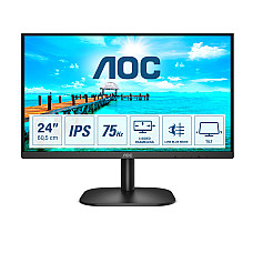 AOC 24B2XD 23.8inch IPS FHD 1920x1080 16:9 250nits 75Hz 1000:1 4ms VGA DVI Black Cable included