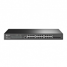 TP-LINK JetStream 24-Port Gigabit L2+ Managed Switch with 4 SFP Slots TP-LINK JetStream 24-Port Gigabit L2+ Managed Switch with 4 SFP Slots