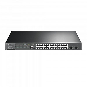 TP-LINK JetStream 24-Port Gigabit and 4-Port 10GE SFP+ L2+ Managed Switch with 24-Port PoE+ TP-LINK JetStream 24-Port Gigabit and 4-Port 10GE SFP+ L2+ Managed Switch with 24-Port PoE+