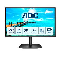 AOC 24B2XDM 23.8inch VA FHD 1920x1080 16:9 75Hz 4ms 250cd/m2 3000:1 D-Sub DVI