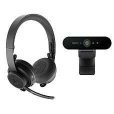 LOGITECH Bundle Zone Wrls headset + Brio 4K cam Pro Personal Video Collab Kit - GRAPHITE - EMEA