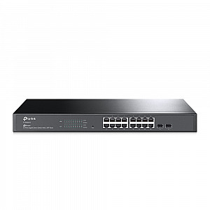 TP-LINK JetStream 16-Port Gigabit Smart Switch with 2 Gigabit SFP Slots TP-LINK JetStream 16-Port Gigabit Smart Switch with 2 Gigabit SFP Slots