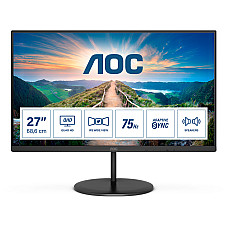 AOC Q27V4EA 68.6cm 27inch 3 sides frameless IPS monitor HDMI 1.4 x1 DisplayPort 1.2 x1