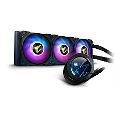 GIGABYTE AORUS WATERFORCE X 360 All-in-one Liquid Cooler with Circular LCD Display RGB Fusion 2.0 Triple 120mm ARGB