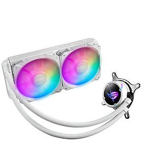 ASUS ROG Strix LC II 240 ARGB White Edition all-in-one liquid CPU cooler with Aura Sync