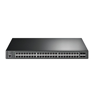 TP-LINK JetStream 52-Port Gigabit and 4-Port 10GE SFP+ L2+ Managed Switch with 48-Port PoE+ TP-LINK JetStream 52-Port Gigabit and 4-Port 10GE SFP+ L2+ Managed Switch with 48-Port PoE+