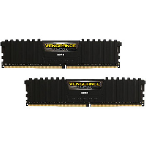 CORSAIR DDR4 2400MHz 8GB 2 x 288 DIMM Unbuffered 14-16-16-31 Vengeance LPX Black Heat spreader 1.20V