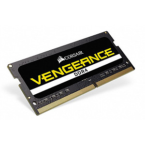 CORSAIR DDR4 2400MHz 16GB 2x260 SODIMM Unbuf 16-16-16-39 Black PCB 1.2V