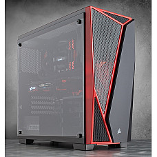 CORSAIR Cabride SPEC-04 Mid Tower Case Tempered Glass Gaming Case Black and Red