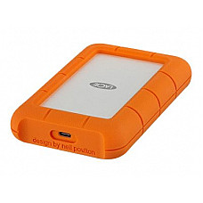 LACIE RUGGED 5TB 2.5inch USB-C USB3.0 Drop crush and rain resistant for all terrain use orange No data cable