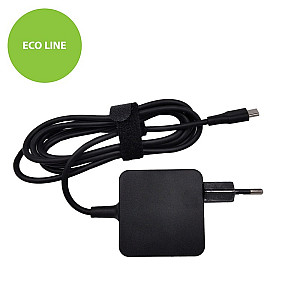 Nešiojamo kompiuterio įkroviklis USB-C, 29W, juodas Nešiojamo kompiuterio įkroviklis USB-C, 29W, juodas