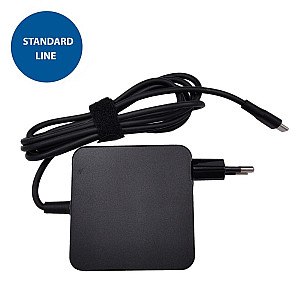 Universalus nešiojamo kompiuterio įkroviklis USB-C, 65W, juodas Universalus nešiojamo kompiuterio įkroviklis USB-C, 65W, juodas