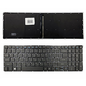 Klaviatūra Acer: Aspire E5-573, E5-573TG (su apšvietimu) Klaviatūra Acer: Aspire E5-573, E5-573TG (su apšvietimu)