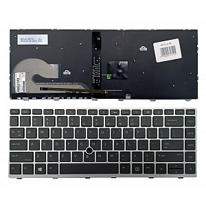 Klaviatūra HP: EliteBook 840 G5 846 G5 745 G5 (sidabrinė, su apšvietimu) Klaviatūra HP: EliteBook 840 G5 846 G5 745 G5 (sidabrinė, su apšvietimu)