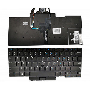 Klaviatūra DELL Latitude: E5450, E5470, E5480 su apšvietimu ir „trackpoint“ Klaviatūra DELL Latitude: E5450, E5470, E5480 su apšvietimu ir „trackpoint“