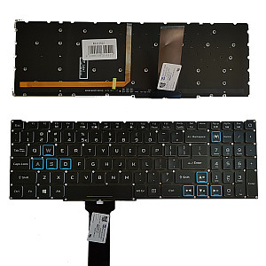 Klaviatūra ACER PH315-52, PH317-53, PH317-53-7777 , US, su pašvietimu Klaviatūra ACER PH315-52, PH317-53, PH317-53-7777 , US, su pašvietimu